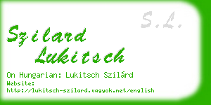 szilard lukitsch business card